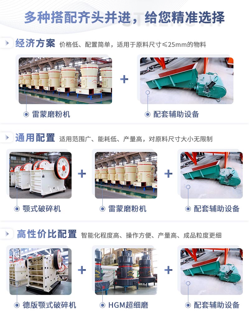 一套石頭磨粉設備多種搭配任您選